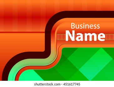 Orange abstract template for card or banner. Metal Background with waves and reflections. Business background, silver, illustration. Illustration of abstract background with a metallic element