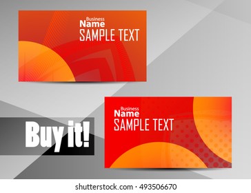 Orange abstract template for card or banner. Metal Background with waves and reflections.