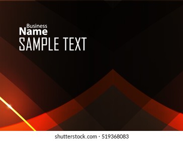Orange abstract template for card or banner. Metal Background with waves and reflections. Business background, silver, illustration. Illustration of abstract background with a metallic element