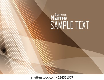Orange abstract template for card or banner. Metal Background with waves and reflections. Business background, silver, illustration. Illustration of abstract background with a metallic element