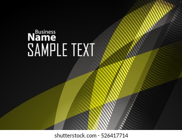 Orange abstract template for card or banner. Metal Background with waves and reflections. Business background, silver, illustration. Illustration of abstract background with a metallic element
