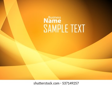 Orange abstract template for card or banner. Metal Background with waves and reflections. Business background, Illustration of abstract background with a metallic element
