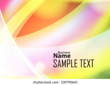 Orange abstract template for card or banner. Metal Background with waves and reflections. Business background, silver, illustration. Illustration of abstract background with a metallic element