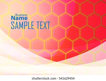 Orange abstract template for card or banner. Metal Background with waves and reflections. Business background, silver, illustration. Illustration of abstract background with a metallic element