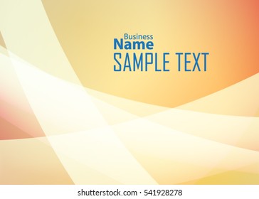 Orange abstract template for card or banner. Metal Background with waves and reflections. Business background, Illustration 
