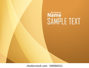Orange abstract template for card or banner. Metal Background with waves and reflections. Business background, Illustration of abstract background with a metallic element