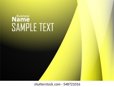 Orange abstract template for card or banner. Metal Background with waves and reflections. Business background, silver, illustration. Illustration of abstract background with a metallic element