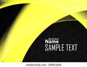 Orange abstract template for card or banner. Metal Background with waves and reflections. Business background, Illustration of abstract background with a metallic element