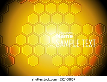 Orange abstract template for card or banner. Metal Background with waves and reflections. Business background, Illustration of abstract background with a metallic element