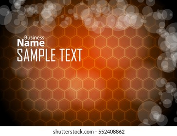Orange abstract template for card or banner. Metal Background with waves and reflections. Business background, Illustration of abstract background with a metallic element