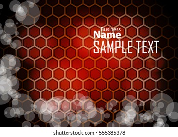 Orange abstract template for card or banner. Metal Background with waves and reflections. Business background, silver, illustration. Illustration of abstract background with a metallic element