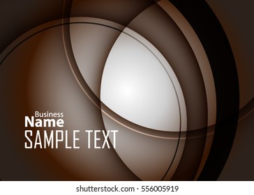 Orange abstract template for card or banner. Metal Background with waves and reflections. Business background, silver, illustration. Illustration of abstract background with a metallic element