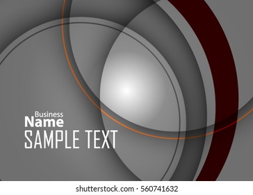 Orange abstract template for card or banner. Metal Background with waves and reflections. Business background, silver, illustration. Illustration of abstract background with a metallic element