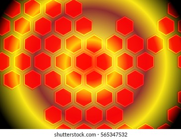 Orange abstract template for card or banner. Metal Background with waves and reflections. Business background, silver, illustration. Illustration of abstract background with a metallic element