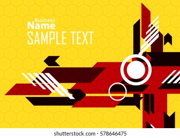 Orange abstract template for card or banner. Metal Background with waves and reflections. Business background, silver, illustration. Illustration of abstract background with a metallic element