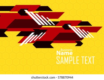 Orange abstract template for card or banner. Metal Background with waves and reflections. Business background, silver, illustration. Illustration of abstract background with a metallic element