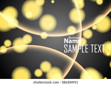 Orange abstract template for card or banner. Metal Background with waves and reflections. Business background. Illustration of abstract background with a metallic element