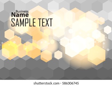 Orange abstract template for card or banner. Metal Background with waves and reflections. Business background. Illustration of abstract background with a metallic element
