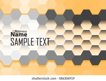 Orange abstract template for card or banner. Metal Background with waves and reflections. Business background. Illustration of abstract background with a metallic element