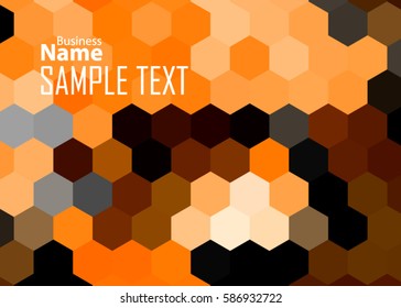 Orange abstract template for card or banner. Metal Background with waves and reflections. Business background. Illustration of abstract background with a metallic element