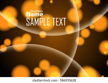 Orange abstract template for card or banner. Metal Background with waves and reflections. Business background. Illustration of abstract background with a metallic element