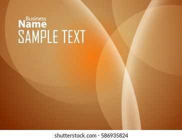 Orange abstract template for card or banner. Metal Background with waves and reflections. Business background. Illustration of abstract background with a metallic element
