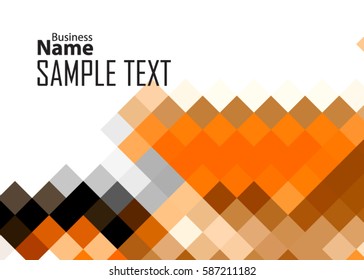 Orange abstract template for card or banner. Metal Background with waves and reflections. Business background. Illustration of abstract background with a metallic element