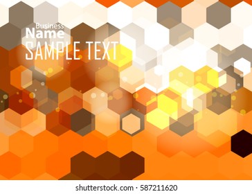 Orange abstract template for card or banner. Metal Background with waves and reflections. Business background. Illustration of abstract background with a metallic element