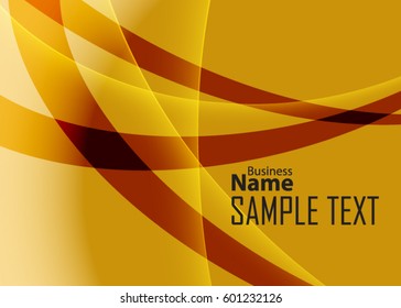 Orange abstract template for card or banner. Metal Background with waves and reflections. Business background, silver, illustration. Illustration of abstract background with a metallic element