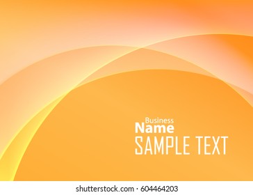 Orange abstract template for card or banner. Metal Background with waves and reflections. Business background, silver, illustration. Illustration of abstract background with a metallic element