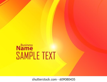 Orange abstract template for card or banner. Metal Background with waves and reflections. Business background, silver, illustration. Illustration of abstract background with a metallic element