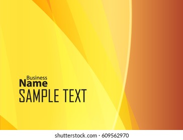 Orange abstract template for card or banner. Metal Background with waves and reflections. Business background, silver, illustration. Illustration of abstract background with a metallic element