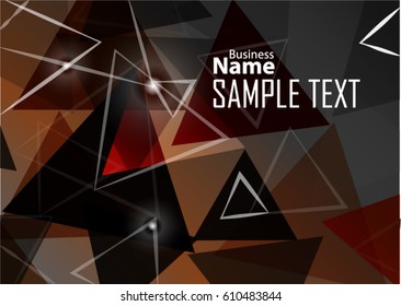 Orange abstract template for card or banner. Metal Background with waves and reflections. Business background, silver, illustration. Illustration of abstract background with a metallic element