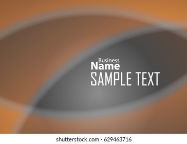 Orange abstract template for card or banner. Metal Background with waves and reflections. Business background, silver, illustration. Illustration of abstract background with a metallic element