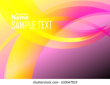 Orange abstract template for card or banner. Metal Background with waves and reflections. Business background, silver, illustration. Illustration of abstract background with a metallic element