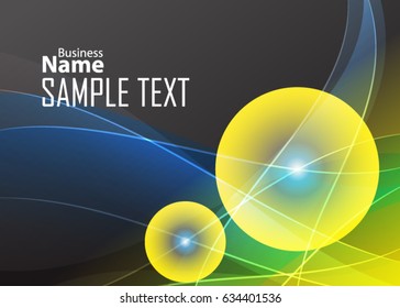 Orange abstract template for card or banner. Metal Background with waves and reflections. Business background, silver, illustration. Illustration of abstract background with a metallic element