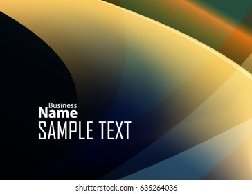 Orange abstract template for card or banner. Metal Background with waves and reflections. Business background, silver, illustration. Illustration of abstract background with a metallic element