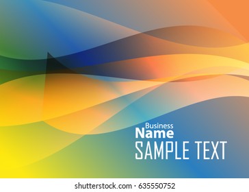 Orange abstract template for card or banner. Metal Background with waves and reflections. Business background, silver, illustration. Illustration of abstract background with a metallic element
