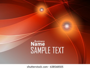 Orange abstract template for card or banner. Abstract background