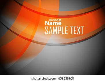 Orange abstract template for card or banner. Abstract background