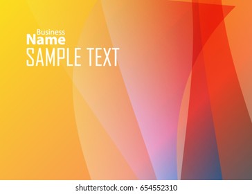 Orange abstract template for card or banner. Metal Background with waves and reflections. Business background, silver, illustration. Illustration of abstract background with a metallic element