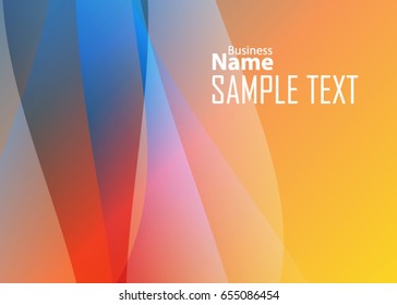 Orange abstract template for card or banner. Metal Background with waves and reflections. Business background, silver, illustration. Illustration of abstract background with a metallic element