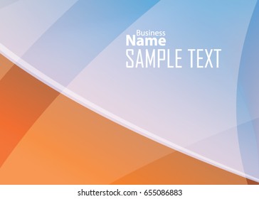 Orange abstract template for card or banner. Metal Background with waves and reflections. Business background, silver, illustration. Illustration of abstract background with a metallic element
