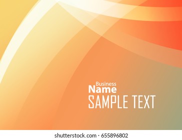 Orange abstract template for card or banner. Metal Background with waves and reflections. Business background, silver, illustration. Illustration of abstract background with a metallic element