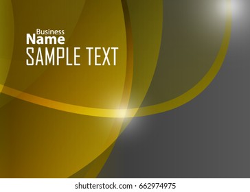 Orange abstract template for card or banner. Metal Background with waves and reflections. Business background, silver, illustration. Illustration of abstract background with a metallic element