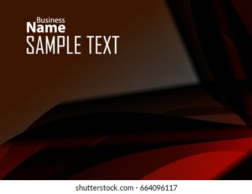 Orange abstract template for card or banner. Metal Background with waves and reflections. Business background, silver, illustration. Illustration of abstract background with a metallic element