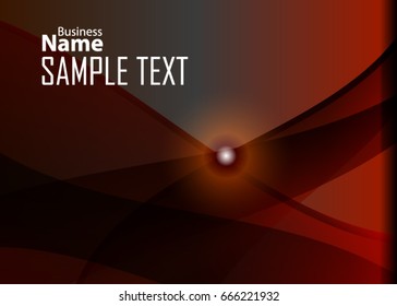 Orange abstract template for card or banner. Metal Background with waves and reflections. Business background, silver, illustration. Illustration of abstract background with a metallic element