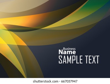Orange abstract template for card or banner. Metal Background with waves and reflections. Business background, silver, illustration. Illustration of abstract background with a metallic element