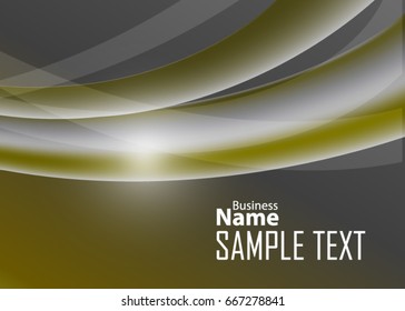 Orange abstract template for card or banner. Metal Background with waves and reflections. Business background, silver, illustration. Illustration of abstract background with a metallic element