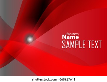 Orange abstract template for card or banner. Metal Background with waves and reflections. Business background, silver, illustration. Illustration of abstract background with a metallic element